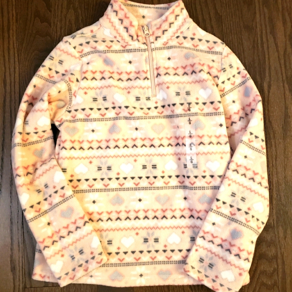 Children's Place girls size large fleece half zip